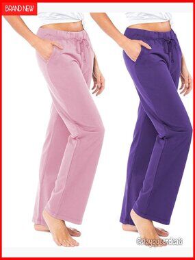 French Terry Cotton Drawstring Pants | Lounge & Active Bottoms | Mid Rise